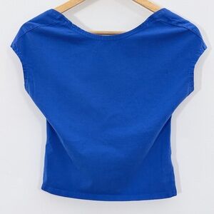 Fair Fore Royal Blue Backless Crop Top Large